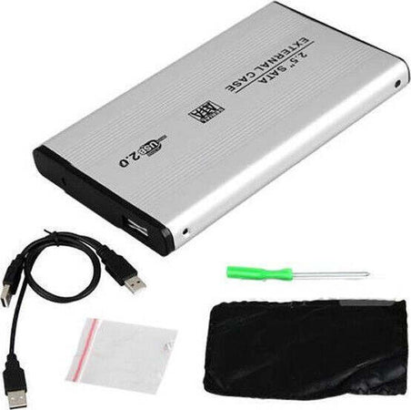 Case-Box-In-Alluminio-Per-Hard-Disk-Esterno-Ide-2.5-Con-Usb-2.0-Custodia-Hdd