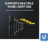 Case Esterno per SSD M.2 NVMe Usb 3.1 Type C con Cavo USB-C in Metallo Driver Free Plug & Play Alta Velocità NGFF
