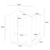 Casetta in legno con porta finestrata deposito da giardino per attrezzi Made in Italy 146 x 130 x h 194 cm