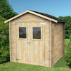 Casetta in legno con porta finestrata deposito da giardino Made in Italy