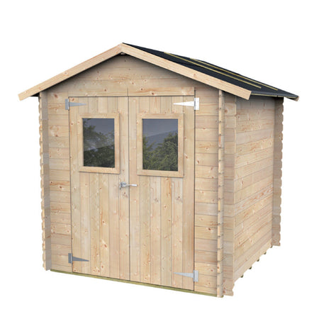 Casetta in legno con porta finestrata deposito da giardino "Made in Italy"