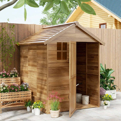 Casetta-da-Giardino-in-Legno-1.8x2m-con-Porta-Doppia,-Finestra-e-Base-Inclusa,-Colore-Legno-TF484H-099V00NDTF6