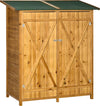 Casetta-da-Giardino-in-Legno-a-2-Ante-con-Sgabello-Alto-a-2-Ripiani-e-Tetto-Idrorepellente,-140x75x157-cm-AS6845-353V01NDAS6