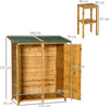 Casetta-da-Giardino-in-Legno-a-2-Ante-con-Sgabello-Alto-a-2-Ripiani-e-Tetto-Idrorepellente,-140x75x157-cm-AS6845-353V01NDAS6