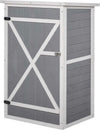 Casetta-da-Giardino-in-Legno-con-Tetto-Impermeabile,-Armadio-Porta-Attrezzi-da-Esterno-con-2-Mensole,-75x56x115cm-CF8845-292GYCF8
