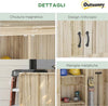 Casetta-da-Giardino-in-Legno-di-Abete-con-2-Porte-e-Ripiani,-120x57x183cm,-Naturale-DR6845-888V00NDDR6