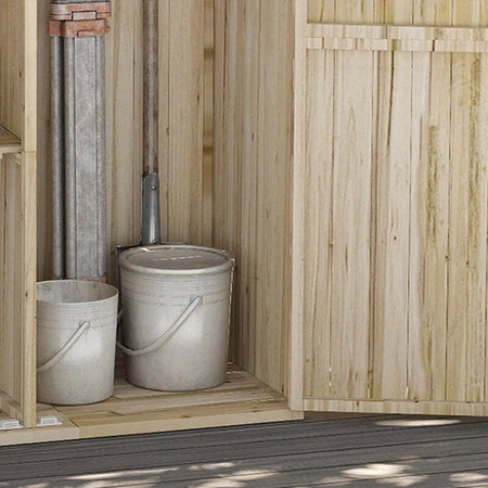 Casetta-da-Giardino-in-Legno-di-Abete-con-2-Porte-e-Ripiani,-120x57x183cm,-Naturale-DR6845-888V00NDDR6