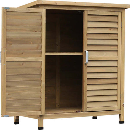 Casetta-da-Giardino-in-Legno-di-Abete-con-Tetto-in-Bitume-Impermeabile,-87x46.5x96.5cm-ZX5845-248ZX5