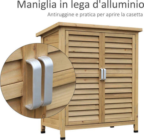 Casetta-da-Giardino-in-Legno-di-Abete-con-Tetto-in-Bitume-Impermeabile,-87x46.5x96.5cm-ZX5845-248ZX5