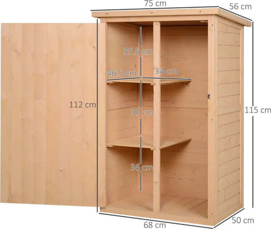 Casetta-da-Giardino-in-Legno-di-Abete-Impermeabile,-Capanno-Attrezzi-da-Esterno-75x56x115cm-SD1845-292SD1