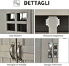 Casetta-da-Giardino-Legno-con-Porta-Doppia,-Mensole-e-Finestre,-127.5x50x164cm-HG4845-210GYHG4