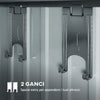 Casetta-da-Giardino-Porta-Attrezzi-con-4-Finestre-e-2-Ganci,-in-Acciaio-Zincato,-195x122x181.5-cm,-Grigio-SP284H-006V00CGSP2