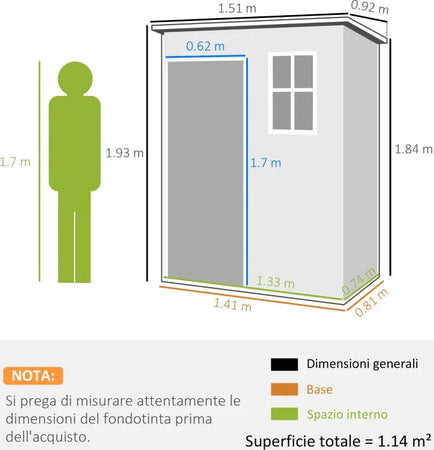 Casetta-da-Giardino-Porta-Attrezzi-con-Porta-Bloccabile,-Finestra-e-Presa-d'Aria,-Grigio-HN7845-954V00GYHN7