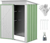 Casetta-da-Giardino-Porta-Attrezzi-in-Acciaio-con-Porta-Bloccabile,-161x95x163/181cm,-Verde-GB6845-840V00YGGB6