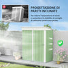 Casetta-da-Giardino-Porta-Attrezzi-in-Acciaio-con-Porta-Bloccabile,-161x95x163/181cm,-Verde-GB6845-840V00YGGB6