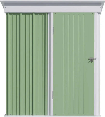 Casetta-da-Giardino-Porta-Attrezzi-in-Acciaio-con-Porta-Bloccabile,-161x95x163/181cm,-Verde-GB6845-840V00YGGB6