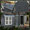 Casetta-da-Giardino-Porta-Attrezzi-in-Acciaio-Zincato-e-PP-con-Finestra,-259x172x222-cm,-Grigia-e-Bianca-FG6845-331V03CGFG6
