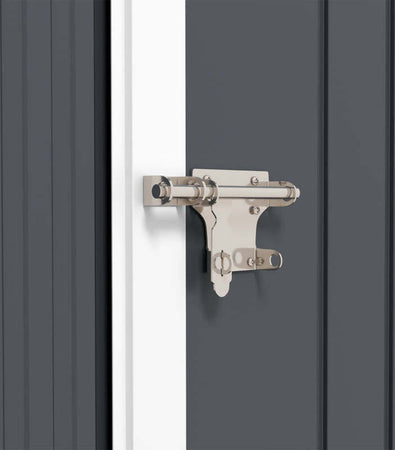 Casetta-da-Giardino-Porta-Attrezzi-in-Acciaio-Zincato-e-PP-con-Finestra,-259x172x222-cm,-Grigia-e-Bianca-FG6845-331V03CGFG6