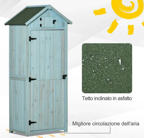 Casetta-da-Giardino-Porta-Attrezzi-in-Legno-con-3-Ripiani,-77x54.2x179cm,-Blu-ZX4845-209V01BUZX4