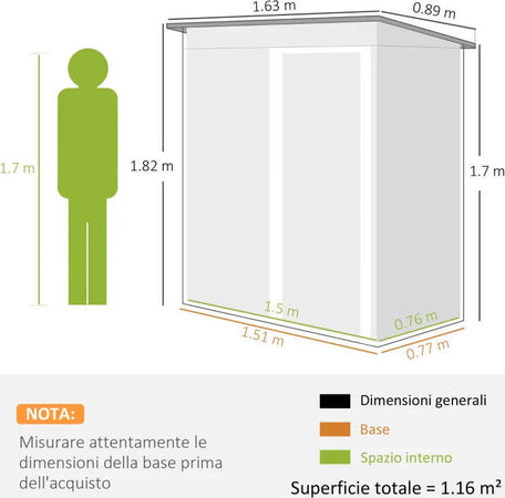 Casetta-da-Giardino-Porta-Utensili-in-Lamiera-di-Acciaio,-Capanno-da-Giardino-in-Acciaio-con-Porte-Scorrevoli,-163x89x182cm,-Nero-XC1845-423XC1