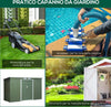 Casetta-da-Giardino-Porta-Utensili-in-Lamiera-di-Acciaio,-Capanno-da-Giardino-in-Acciaio-con-Porte-Scorrevoli,-280x130x172cm,-Verde-Chiaro-LK4845-032GNLK4
