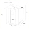 Casetta in legno con porta finestrata deposito da giardino Made in Italy