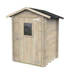 Casetta in legno con porta finestrata deposito da giardino Made in Italy