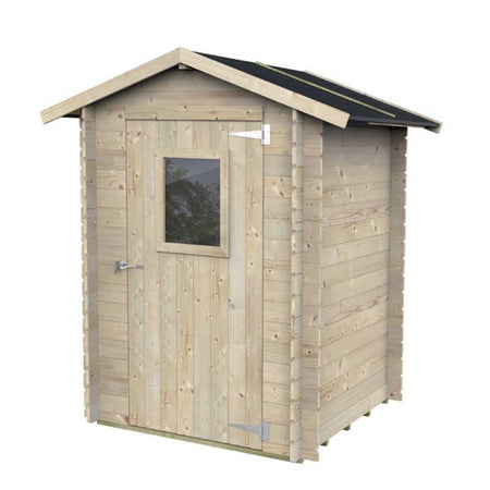 Casetta in legno con porta finestrata deposito da giardino "Made in Italy"