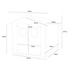Casetta in legno con porta finestrata deposito da giardino Made in Italy
