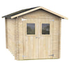 Casetta in legno con doppia porta e finestra deposito da giardino per attrezzi Made in Italy 198 x 198 x h 215 cm
