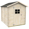 Casetta in legno con porta e finestra deposito da giardino per attrezzi Made in Italy 178 x 218 x h 203 cm