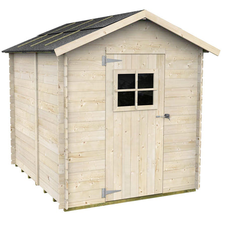 Casetta in legno con porta e finestra deposito da giardino per attrezzi "Made in Italy" 178 x 218 x h 203 cm