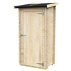 Casetta in legno con porta finestrata deposito da giardino per attrezzi Made in Italy 98 x 64 x h 188 cm