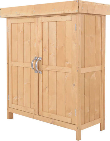 Casetta-in-Legno-da-Giardino-con-2-Ante,-Armadio-da-Esterno-Porta-Attrezzi-da-Giardino-con-Tetto-Apribile,-74x43x88-cm-HJ2845-212HJ2