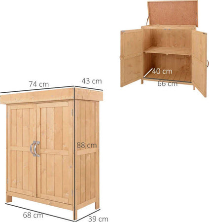 Casetta-in-Legno-da-Giardino-con-2-Ante,-Armadio-da-Esterno-Porta-Attrezzi-da-Giardino-con-Tetto-Apribile,-74x43x88-cm-HJ2845-212HJ2