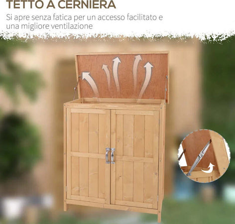Casetta-in-Legno-da-Giardino-con-2-Ante,-Armadio-da-Esterno-Porta-Attrezzi-da-Giardino-con-Tetto-Apribile,-74x43x88-cm-HJ2845-212HJ2