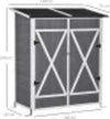 Casetta-in-Legno-da-Giardino-con-2-Ante,-Armadio-da-Esterno-Porta-Attrezzi-da-Giardino-con-uno-Sgabello,-139x75x147/160cm-DF5845-353V01DF5