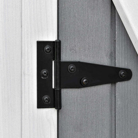 Casetta-in-Legno-da-Giardino-con-2-Ante,-Armadio-da-Esterno-Porta-Attrezzi-da-Giardino-con-uno-Sgabello,-139x75x147/160cm-DF5845-353V01DF5