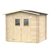 Casetta in legno con porta finestrata deposito da giardino Made in Italy