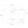 Casetta in legno con porta finestrata deposito da giardino Made in Italy