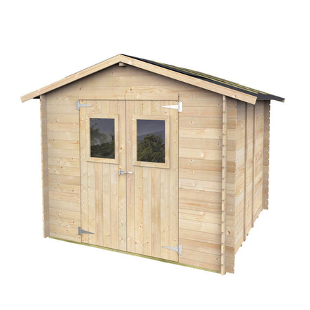 Casetta in legno con porta finestrata deposito da giardino "Made in Italy"