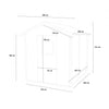 Casetta in legno con porta finestrata deposito da giardino Made in Italy 200 x 207 x h 214 cm