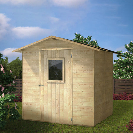 Casetta in legno con porta finestrata deposito da giardino "Made in Italy" 200 x 207 x h 214 cm