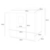 Casetta in legno addossata con porta finestrata deposito da giardino Made in Italy 207 x 102 x h 222 cm