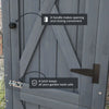 Casetta-Porta-Attrezzi-a-3-Ripiani-in-Legno-da-Abete-con-Tetto-in-Metallo,-45x45x160-cm,-Grigio-BN884H-019V00GYBN8
