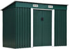 Casetta-Porta-Attrezzi-in-Acciaio,-Capanno-da-Giardino-con-2-Porte-Scorrevoli,-261x133x182cm-DF7845-079V01DF7
