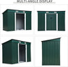 Casetta-Porta-Attrezzi-in-Acciaio,-Capanno-da-Giardino-con-2-Porte-Scorrevoli,-261x133x182cm-DF7845-079V01DF7