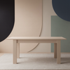 Tavolo Gliese con gambe e piano in MDF, design moderno, per arredo interno 137/185 x 90 h 76 cm