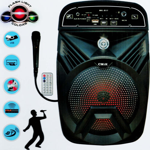 CASSA AMPLIFICATA KARAOKE PORTATILE CON MICROFONO RADIO DJ Bluetooth TELECOMANDO  Trade Shop italia - Napoli, Commerciovirtuoso.it