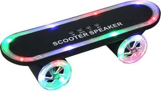 Cassa-Bluetooth-Speaker-Portatile-A-Forma-Di-Skateboard-Led-Aux-Ricaricabile
